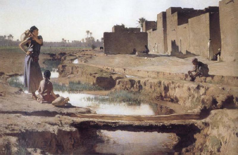 Gustave Guillaumet La Seguia,Near Biskra France oil painting art
